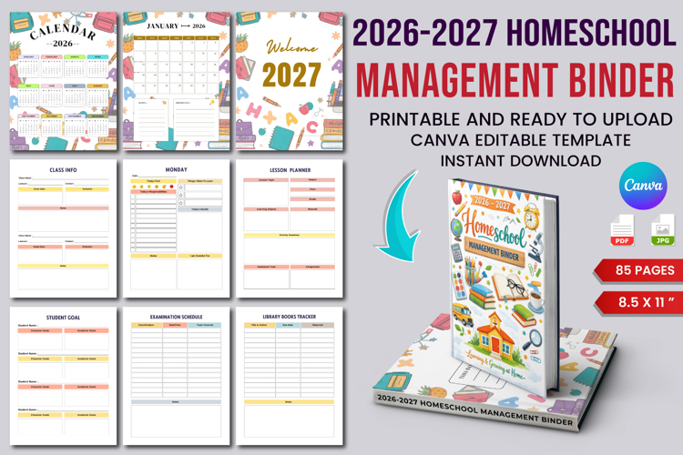 26 & 2027 Homeschool Management Binder