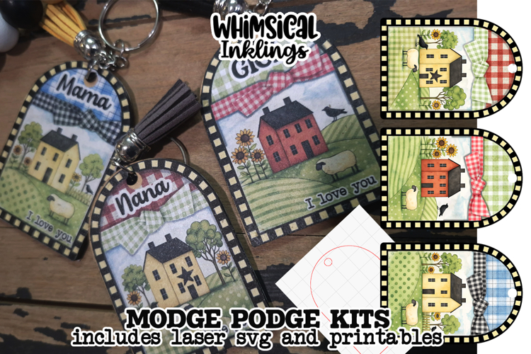 Home sweet Home Keychains Modge Podge SVGs and Printables