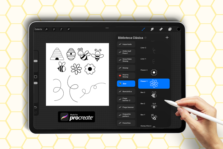 Honey Bee Stamp Brushes for Procreate