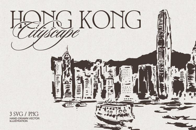 Hong Kong Cityscape Sketches