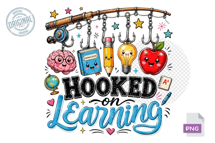 Hooked On Learning PNG Fishing Teacher Shirt, Back To School
