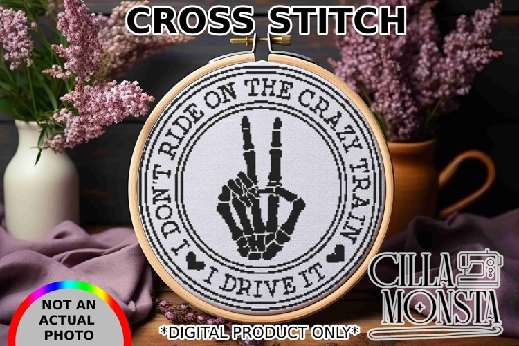 Crazy Train Graph Cross Stitch