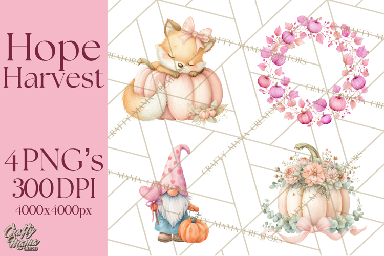 Pink Pumpkin Clipart, Fall Breast Cancer PNG