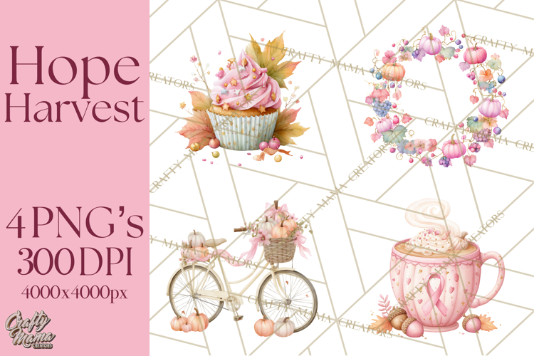Pink Pumpkin Clipart, Fall Breast Cancer PNG