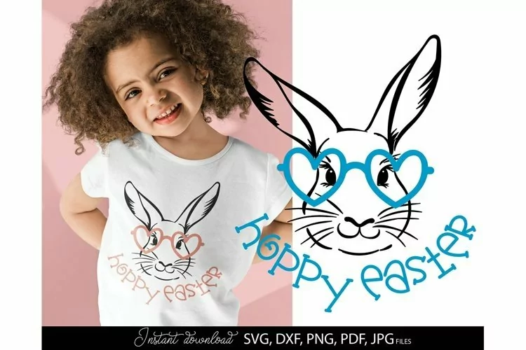 German hoppy easter bunny svg, bunny face, smiley bunny