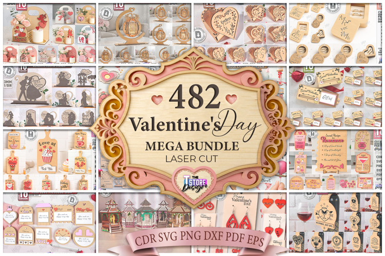 482 Valentines Day Mega Bundle Laser Cut|Lovr Designs|Gifts