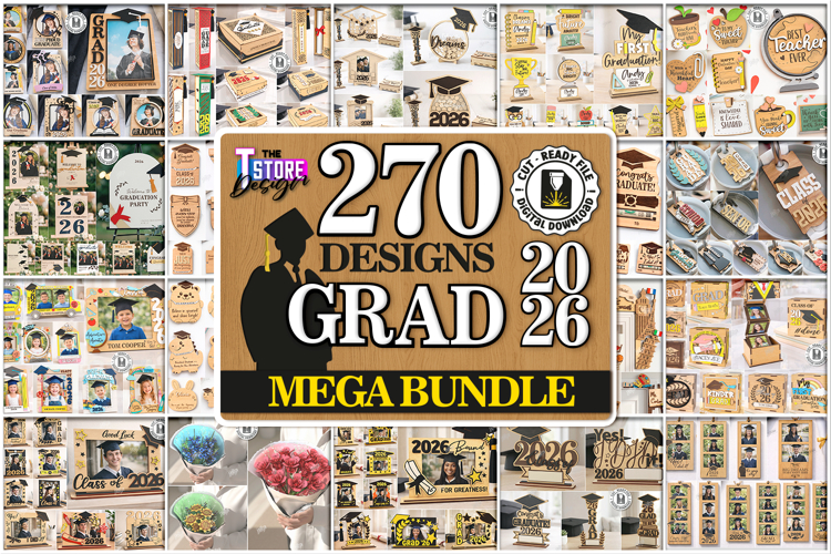 Graduation 2026 Mega Bundle Laser Cut | Grad 2026 | School