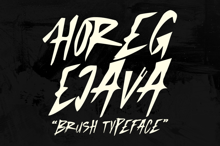 Horeg Ejava Brush Horror Typeface