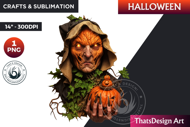 Horrific Halloween Witch Clipart, spooky Bad witch PNG