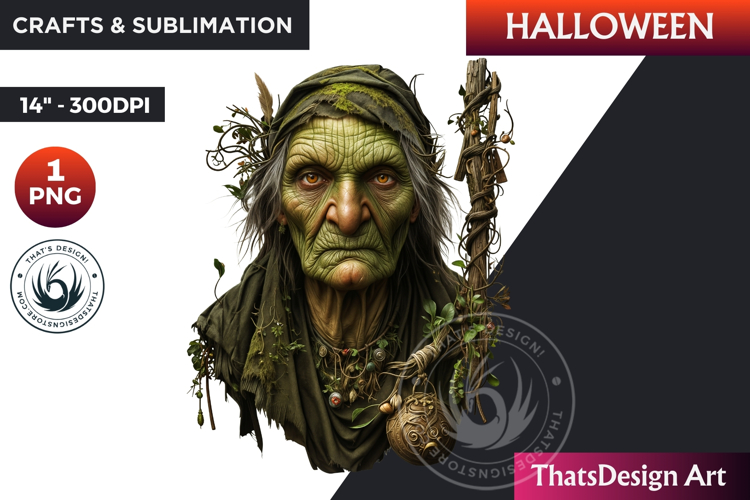 Horrific Halloween Witch Clipart, spooky Bad witch PNG
