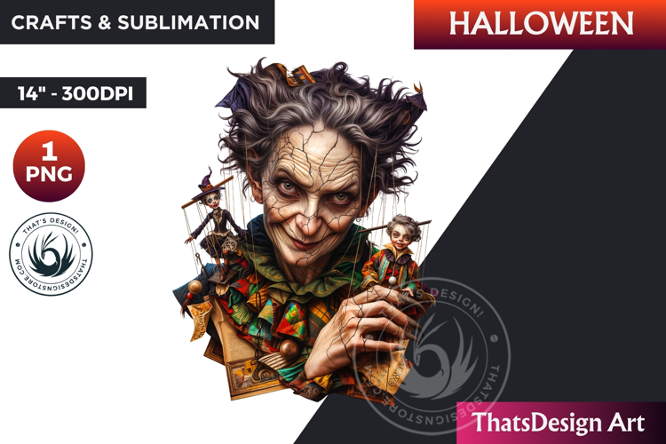 Horrific Halloween Witch Clipart, spooky Bad witch PNG