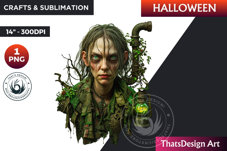Horrific Halloween Witch Clipart, spooky Bad witch PNG
