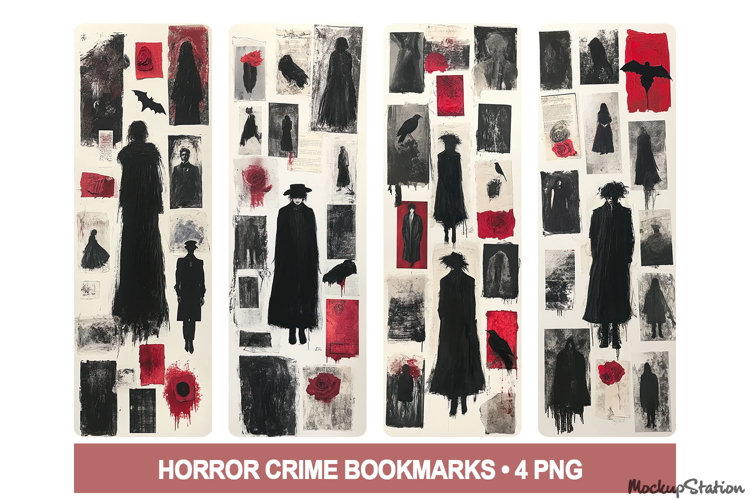 True Crime Bookmarks Printable PNG | Gothic Horror