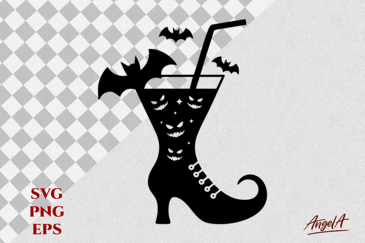 Witch boots SVG Witches brew Halloween boot silhouette SVG