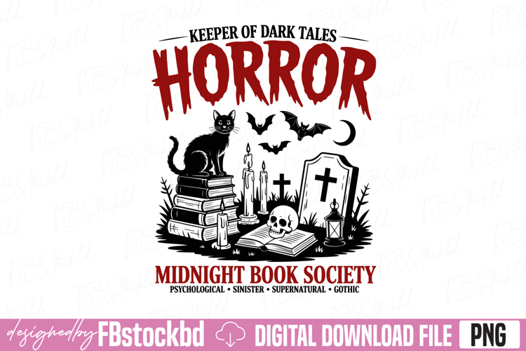 Horror Midnight Book Club Society PNG