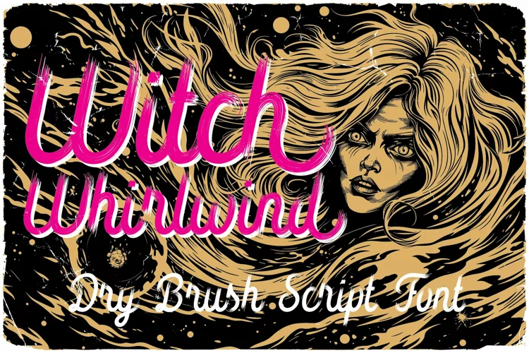 Witch Whirlwind label font