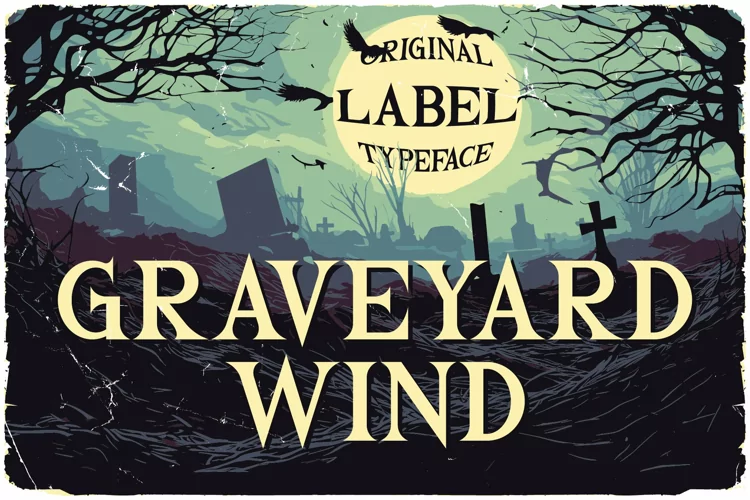 Graveyard Wind label font