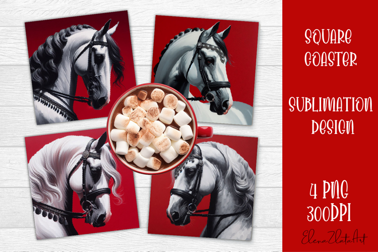 Cute hors Coaster Design, Hors Coaster Sublimation