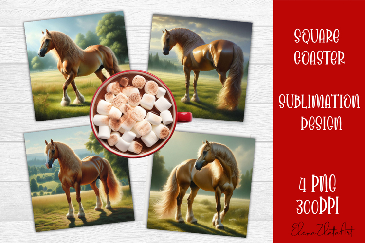 Cute hors Coaster Design, Hors Coaster Sublimation