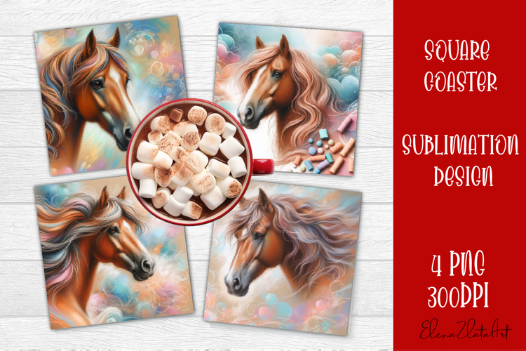 Cute hors Coaster Design, Hors Coaster Sublimation