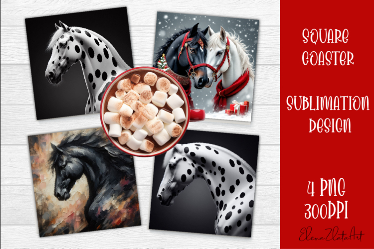 Cute hors Coaster Design, Hors Coaster Sublimation