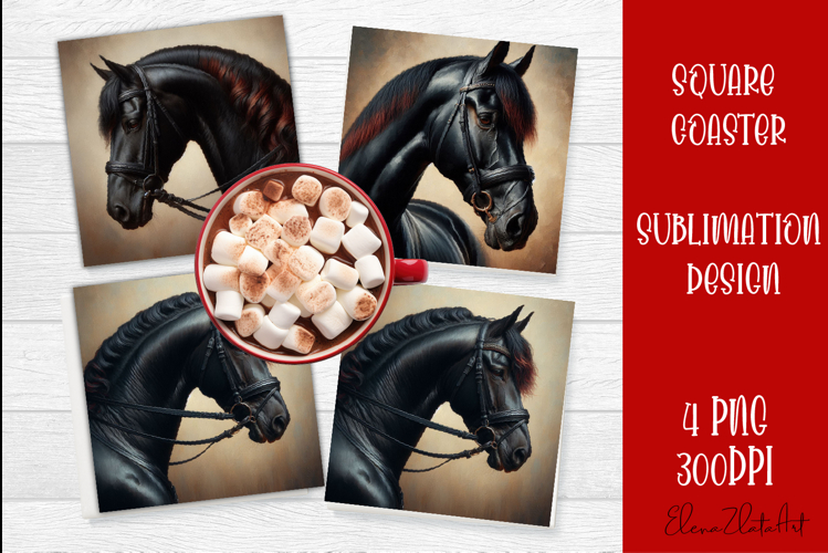 Cute hors Coaster Design, Hors Coaster Sublimation