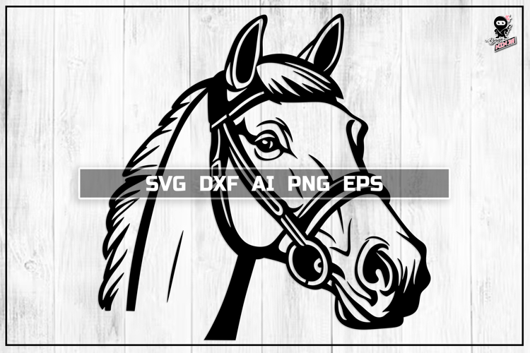Horse SVG, Farm Animal Portrait Cut File