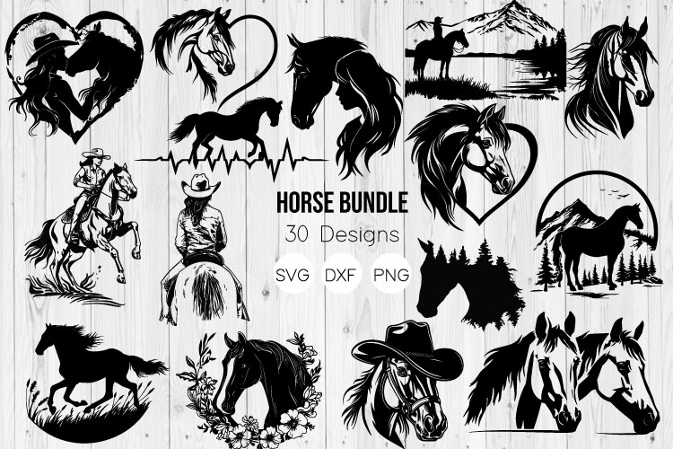Horse Bundle SVG, Horse Cut File, Horse SVG, Horse Lover SVG