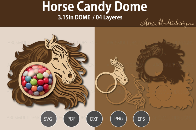 Horse Candy Dome Holder SVG