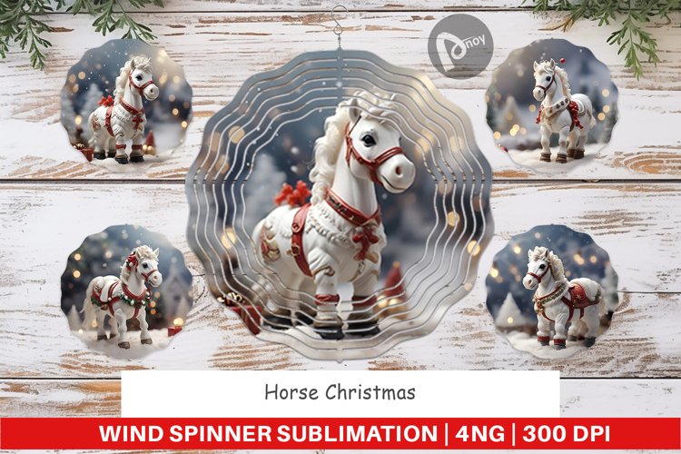 Wind Spinner Horse Christmas