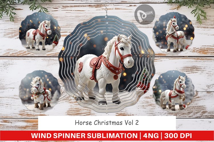 Wind Spinner Horse Christmas