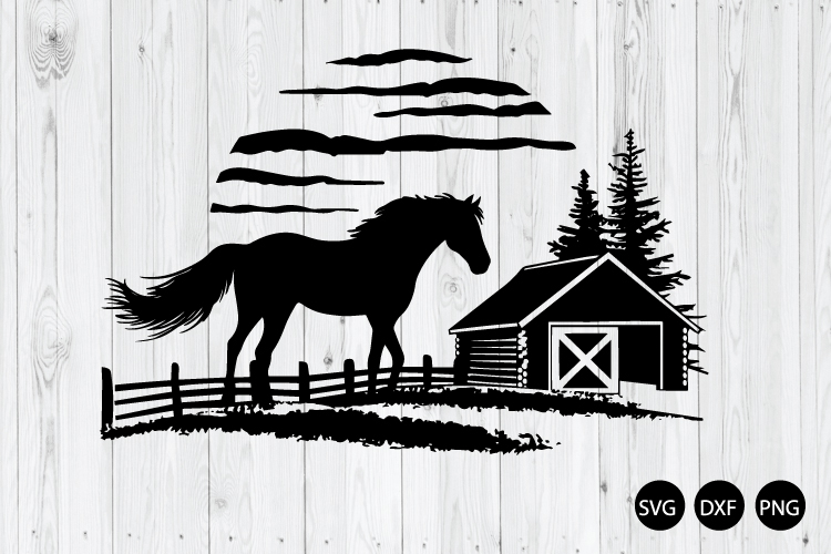Horse Running Silhouette