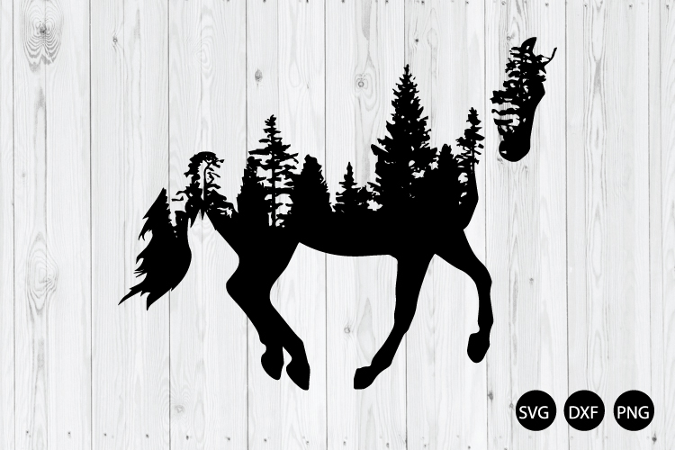 Horse With Forest SVG, Horse Double Exposure SVG