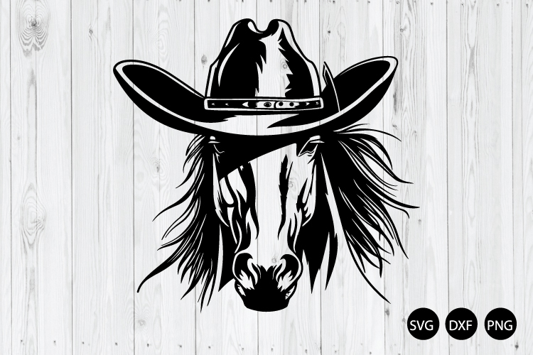Horse In A Cowboy Hat SVG, Horse SVG, Western SVG