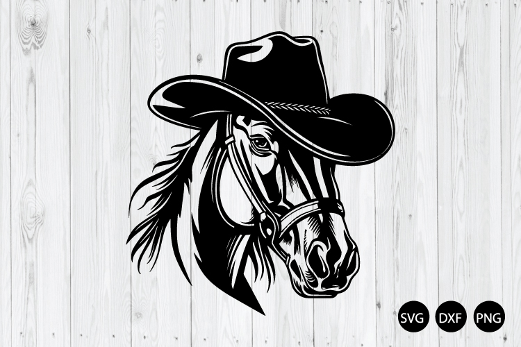 Horse In A Cowboy Hat SVG, Horse SVG, Western SVG