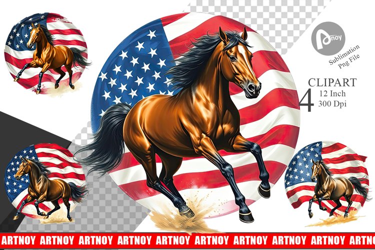 Horse 4th of July Clipart