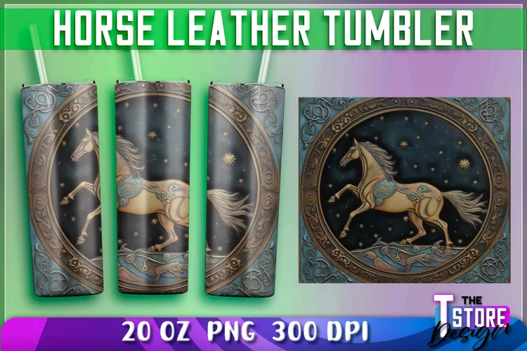 Horse Leather Tumblers Wrap 20oz | Horse Leather Sublimation