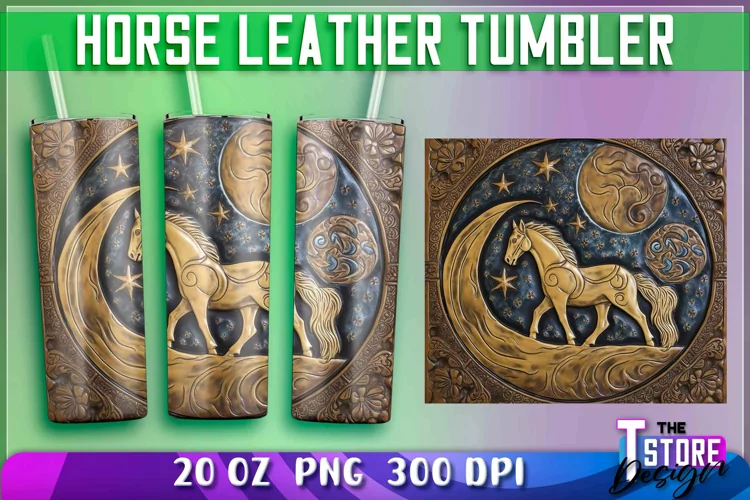 Horse Leather Tumblers Wrap 20oz | Horse Leather Sublimation