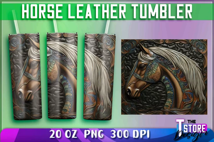 Horse Leather Tumblers Wrap 20oz | Horse Leather Sublimation