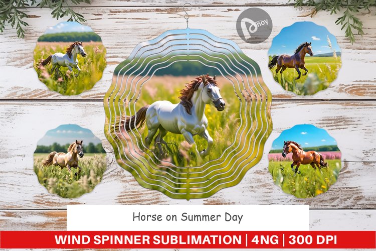 Wind Spinner Horse on Summer Day