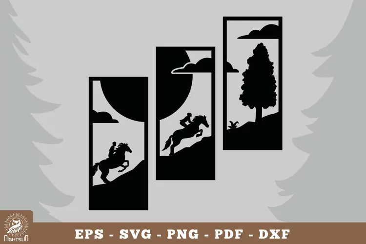 Horse riding in the Forest Home Decor SVG