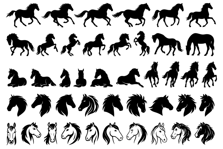 Horse Silhouette SVG Bundle
