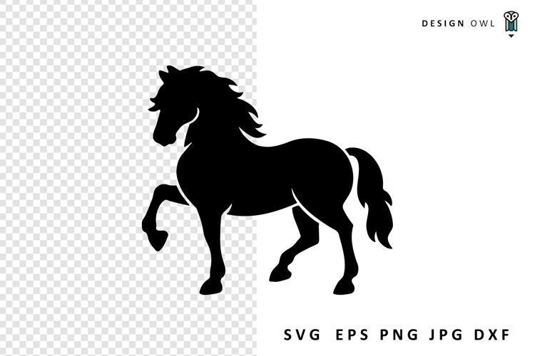 Silhouette Horse Clipart Image 14
