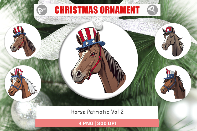 Ornament Horse Patriotic