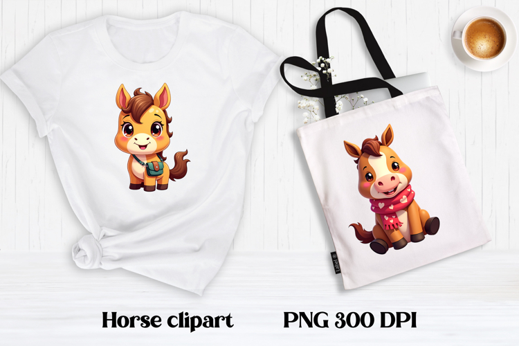 Cute horse clipart | Farm animal sublimation | Horse PNG