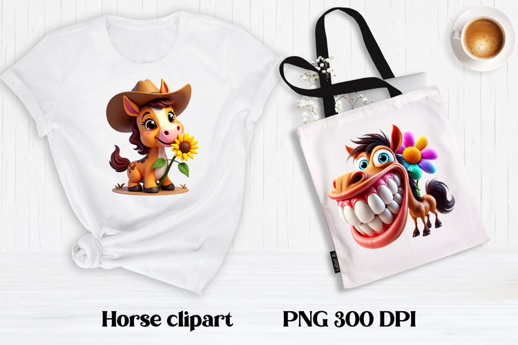 Cute horse clipart | Farm animal sublimation | Horse PNG