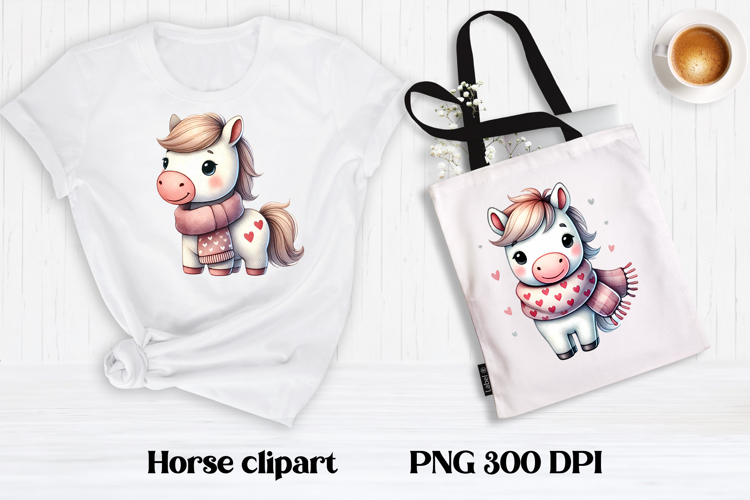 Cute horse clipart | Farm animal sublimation | Horse PNG