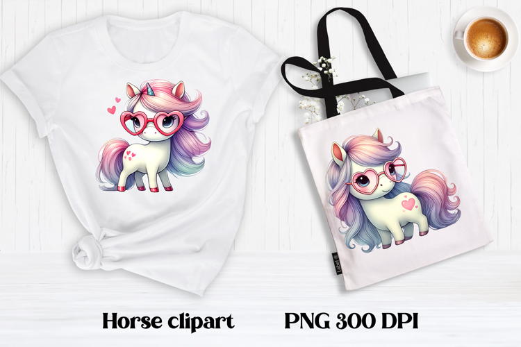 Cute horse clipart | Farm animal sublimation | Horse PNG