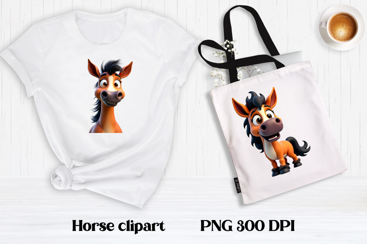 Cute horse clipart | Farm animal sublimation | Horse PNG