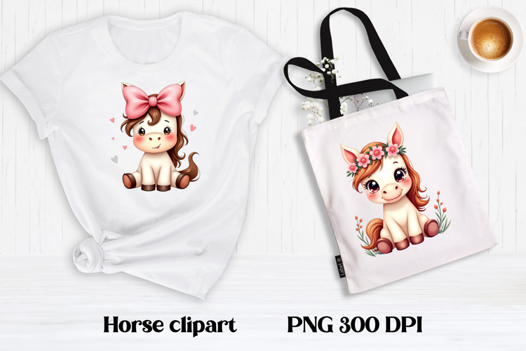 Cute horse clipart | Farm animal sublimation | Horse PNG